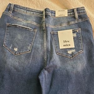 Womens high rise straight leg 16w Mica jeans